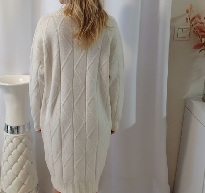 Gilet cardigan beige avec poches - photo numéro 2