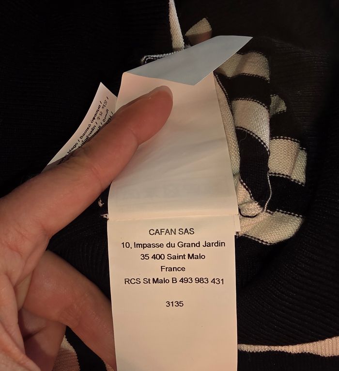 Robe mi-longue noire/bl1nche moulante XS - photo numéro 7