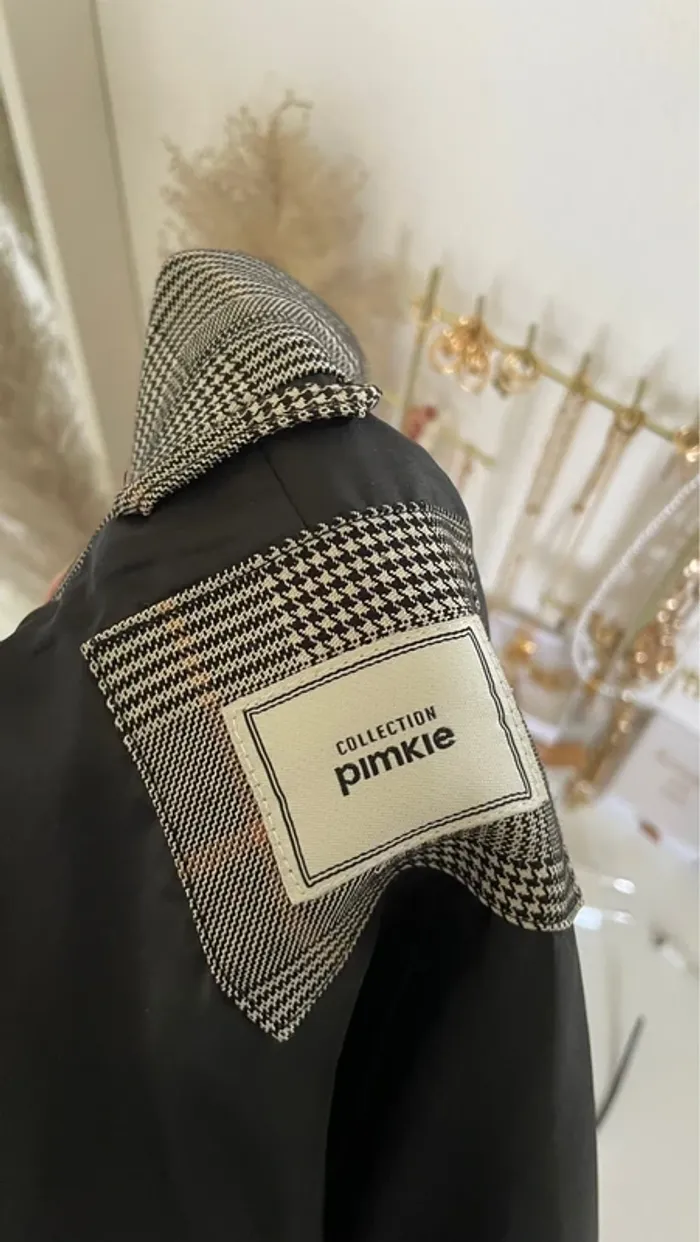 Blazer gris à carreaux - photo numéro 3