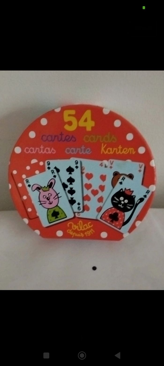 Jeux de 54 cartes  avec 5 règles de jeux de cartes Vilac - photo numéro 2