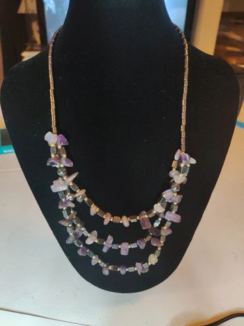 Collier pierres améthyste lithothérapie