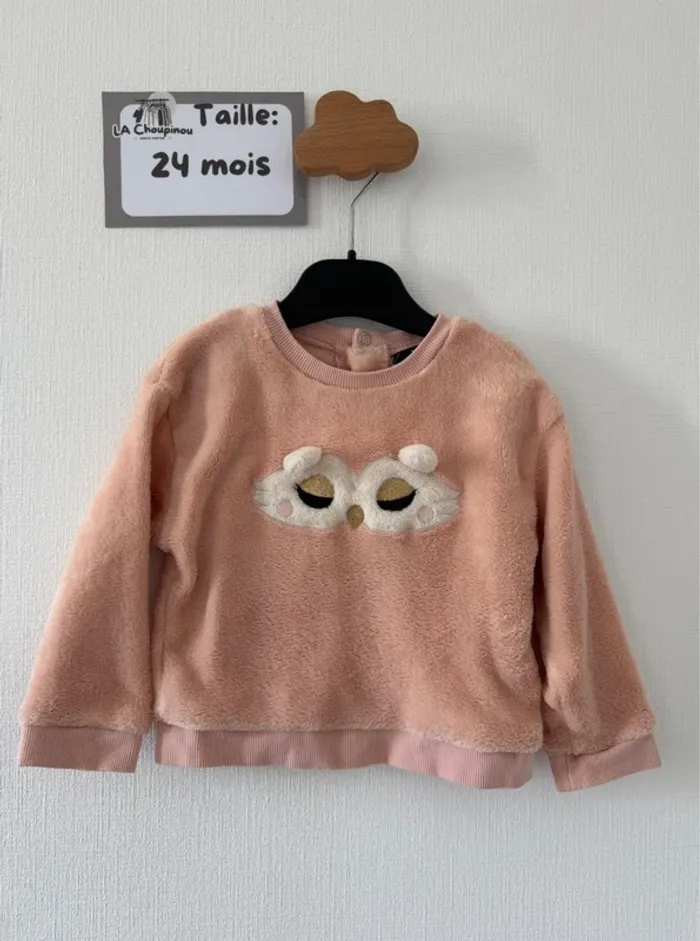 Pull rose - taille 24 mois 🌸