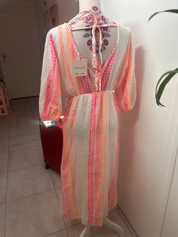 Robe longue en gaze de coton neuve - photo numéro 4