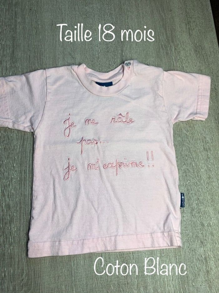 T-shirt MC Je ne râle pas je m’exprime - taille 18 mois
