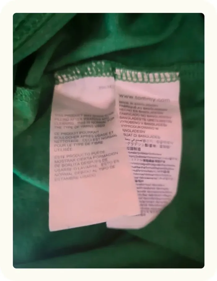 Tee shirt vert imprime Tommy Jeans Taille XXL - photo numéro 6