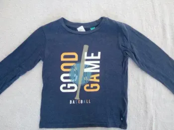 Tee-shirt bleu marine Okaïdi 3 ans (réf perso B20)(familleac72)