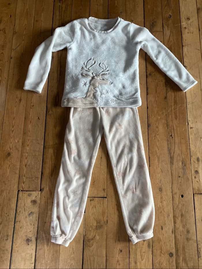 Pyjama pilou flocons renne doré 8 ans Gémo - photo numéro 2