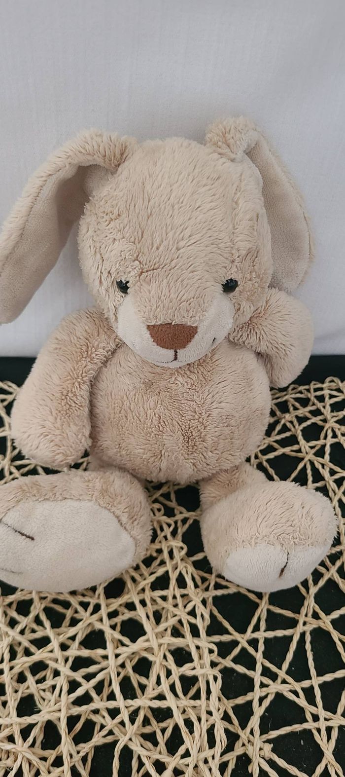Doudou peluche lapin beige TEDDYKOMPANIET - photo numéro 2
