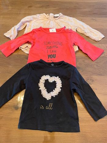 Lot de 3 hauts fille 3 mois