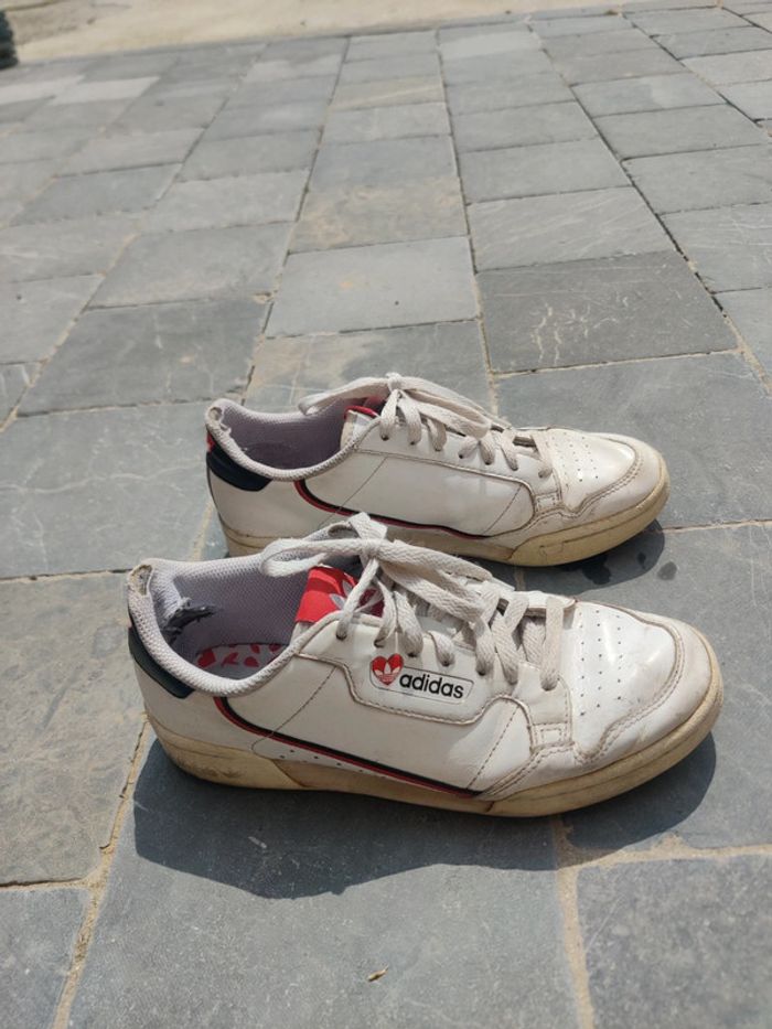 Baskets adidas blanches continental 80 - photo numéro 4
