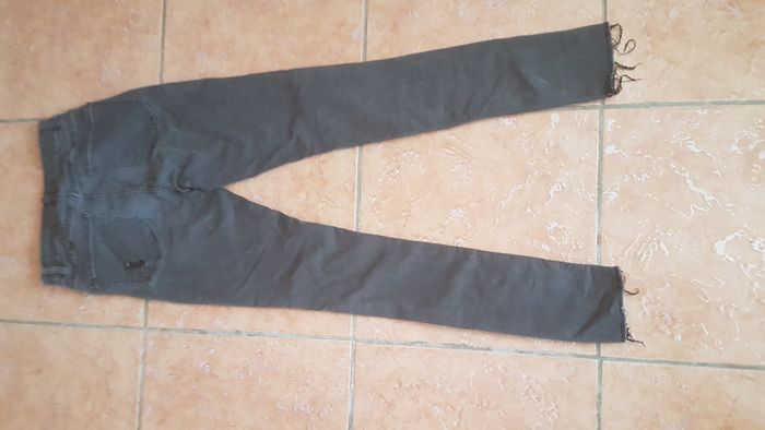 Jeans slim troué femme 34 noir H&M - photo numéro 5