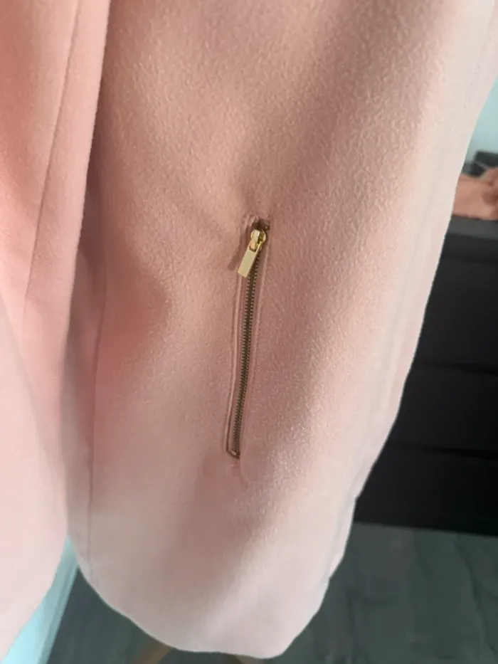 Manteau mi long rose poudré Women Only 38 ou M - photo numéro 4