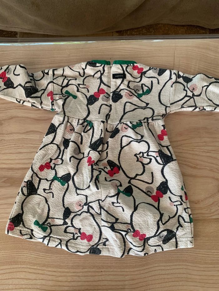 Très joli ensemble robe + gilet chiens et chats catimini 6 mois - photo numéro 4