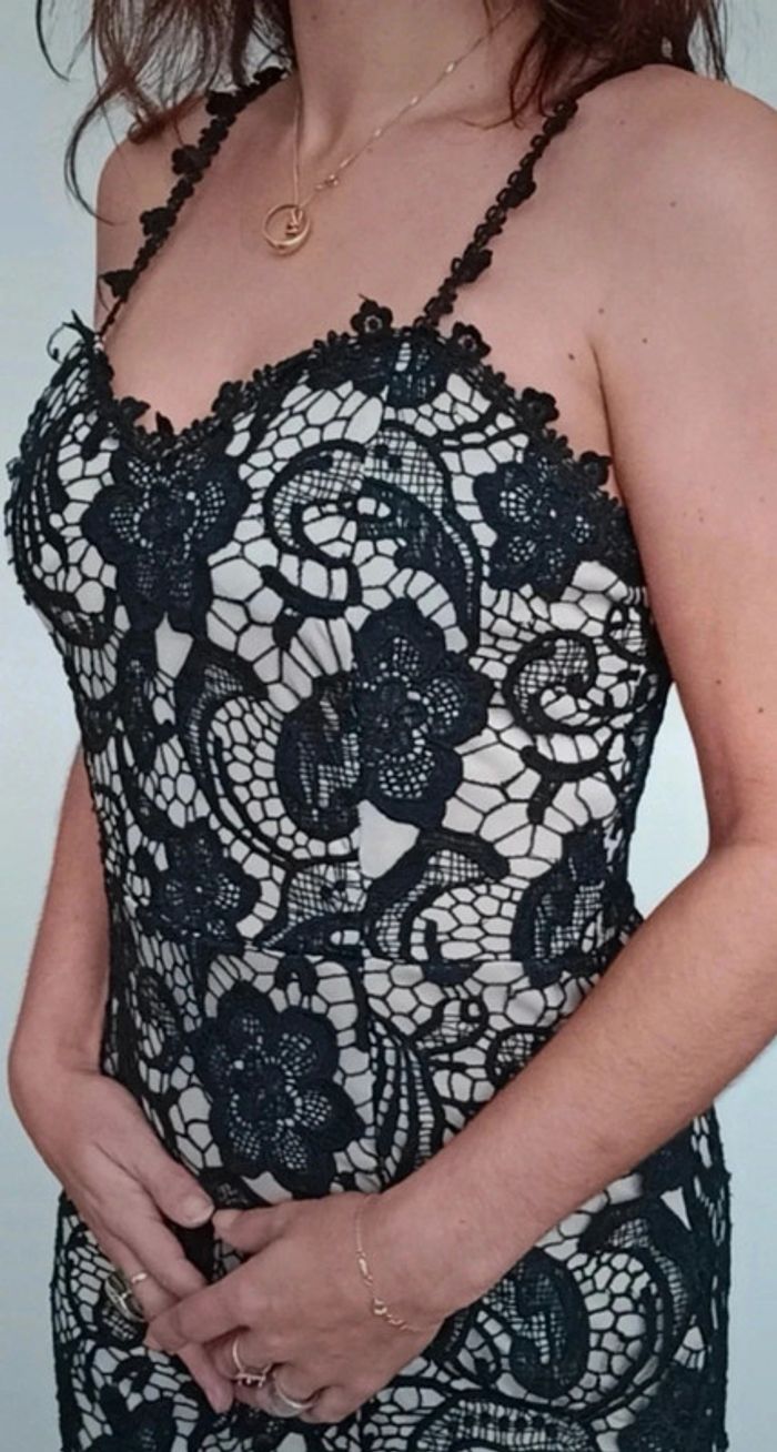 Robe de soirée crochet noir taille 3 - photo numéro 4