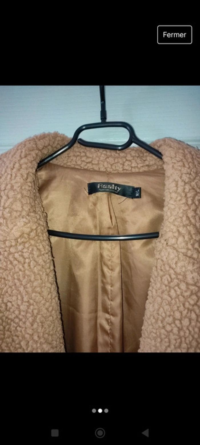 Manteau marron clair taille M/L - photo numéro 2