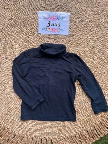 Teeshirt coton col roulé kiabi 3 ans