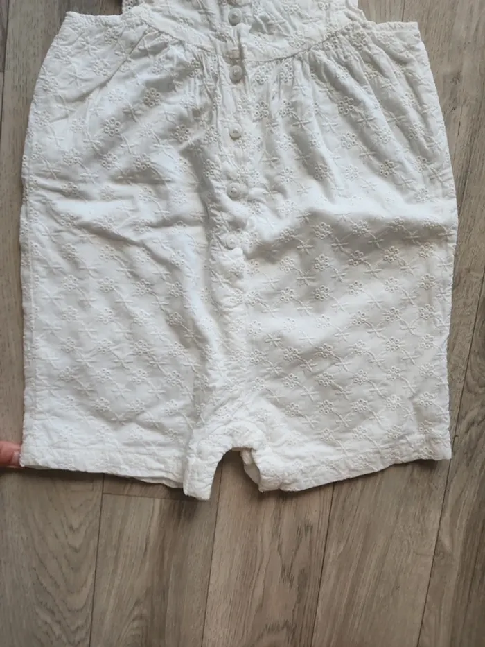 Combishort été chapeau broderie anglaise 92cm - photo numéro 7