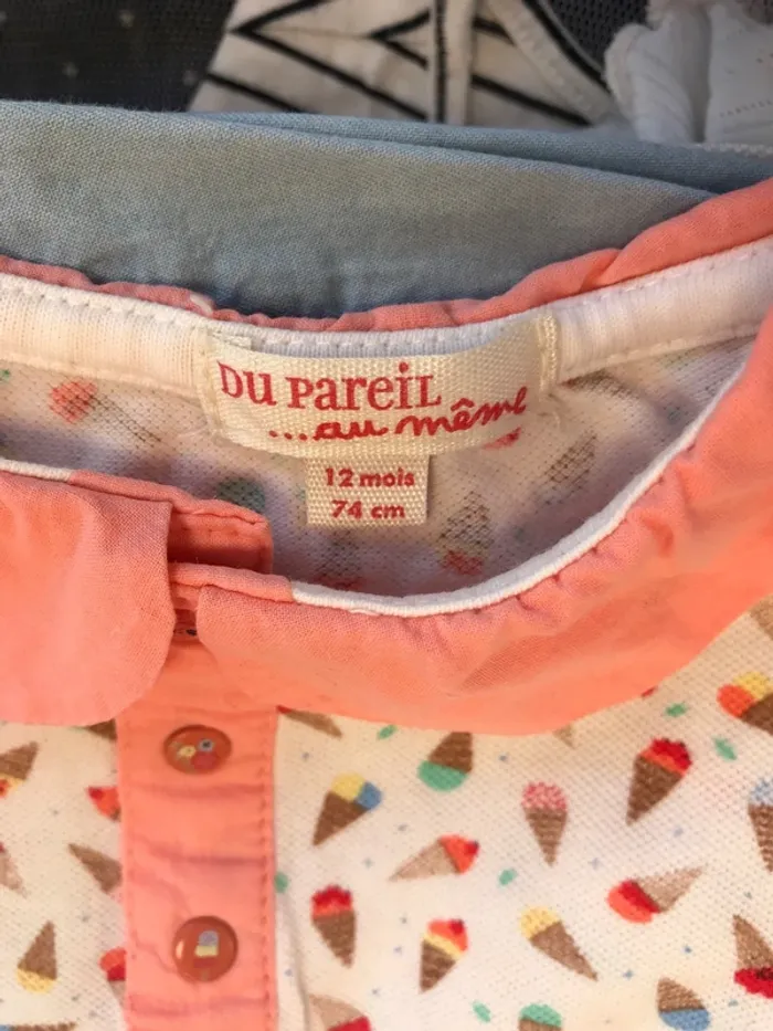 T-shirt MC et short 12 mois été - photo numéro 3