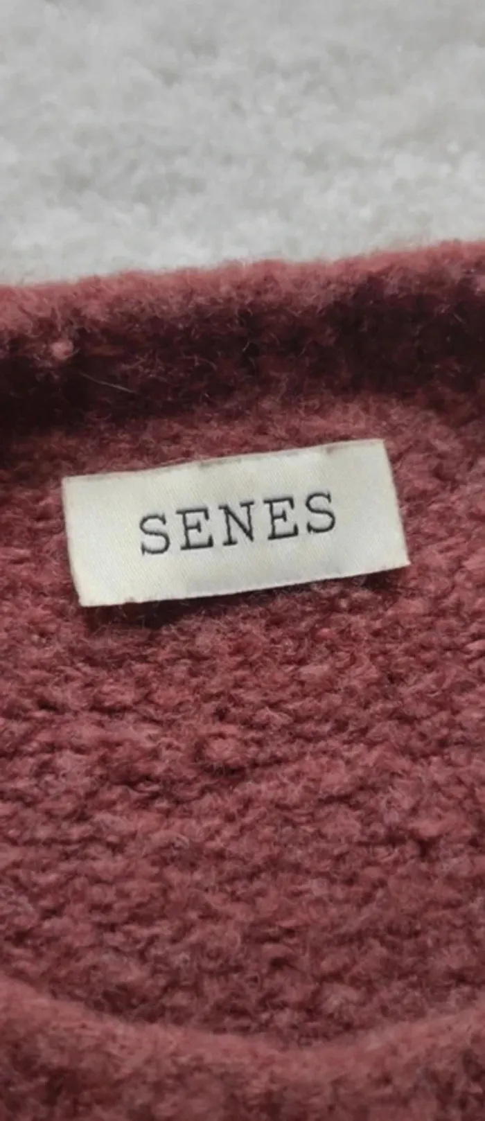 Pull Senes L tout doux, duveteux, cocoon, couleur bois de rose - photo numéro 7