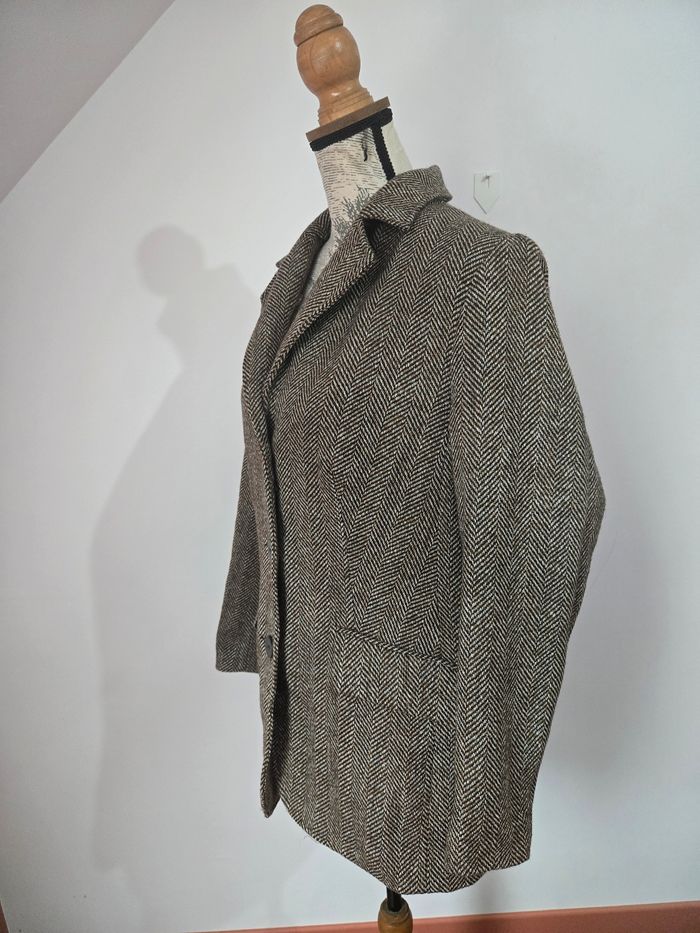 ✨ Blazer vintage en tweed à chevrons – Élégance intemporelle ✨ - photo numéro 5