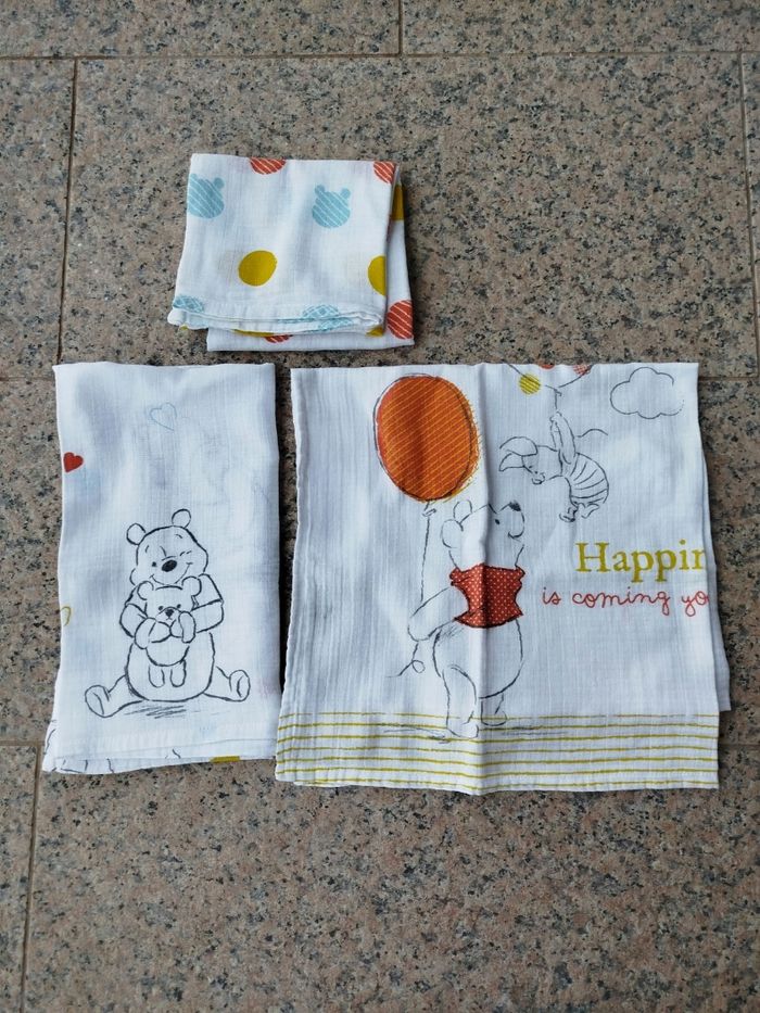 Lot de 3 langes coton