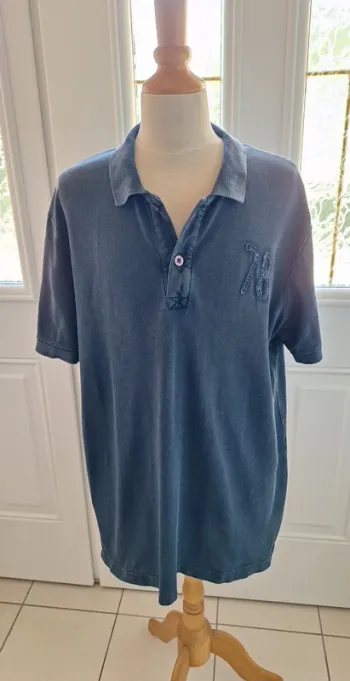 Polo homme bleu jean La Redoute