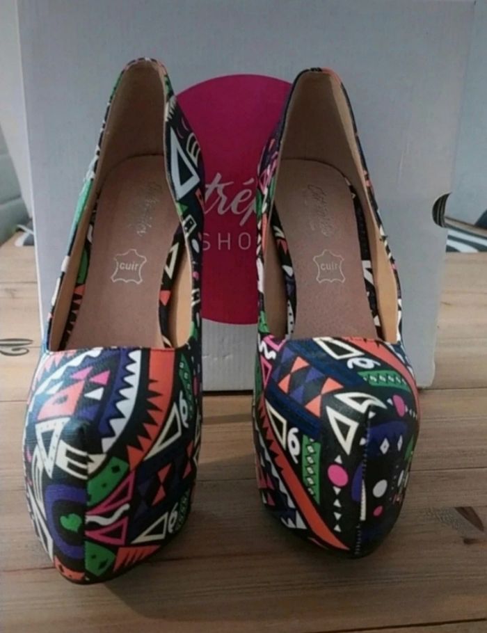 Magnifiques escarpins plateforme faits main 🇫🇷✨ - photo numéro 7