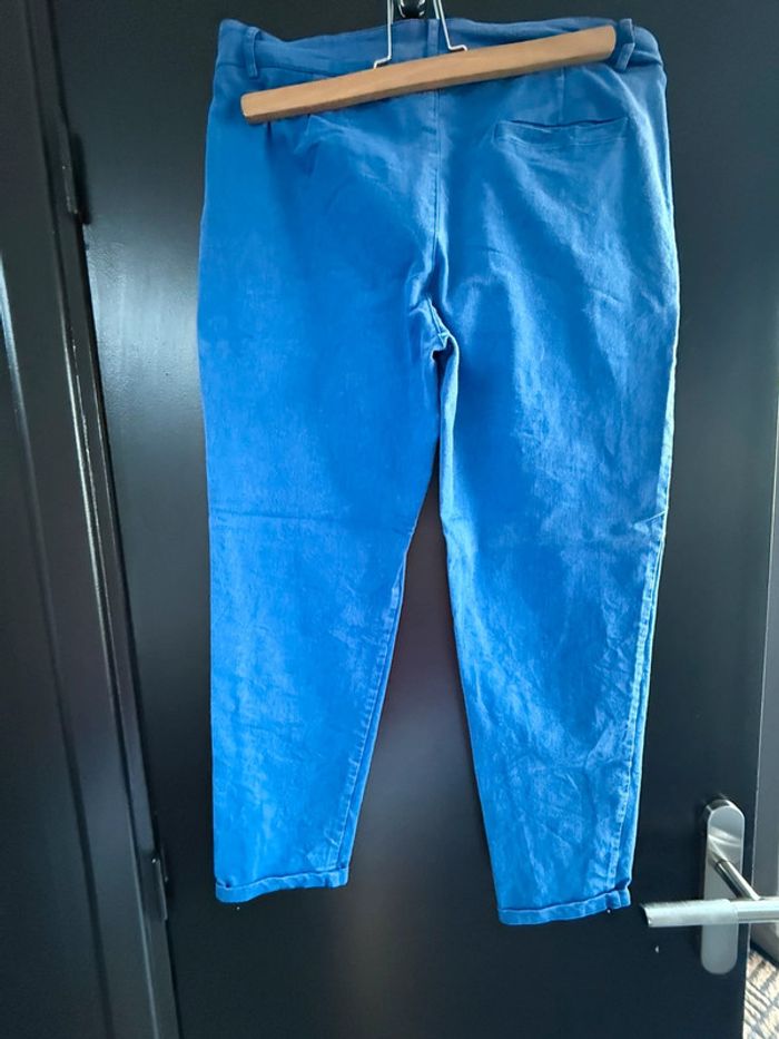 Pantalon chino bleu taille M - photo numéro 2
