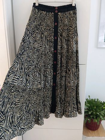 Jupe vintage longue Boutonnée Wild