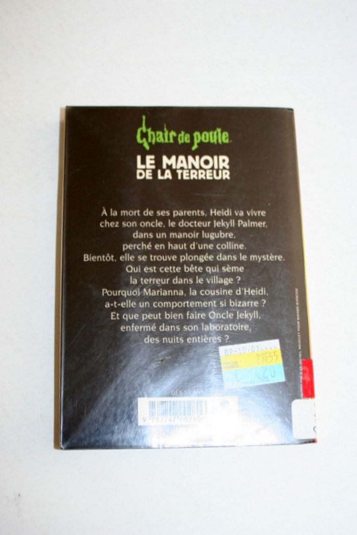 Chair de poule n°57 Le manoir de la terreur de R.L.Stine, Bayard - photo numéro 2
