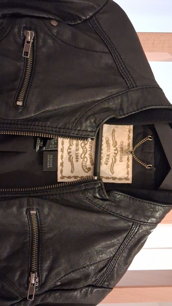 Veste cuire mango S - photo numéro 6