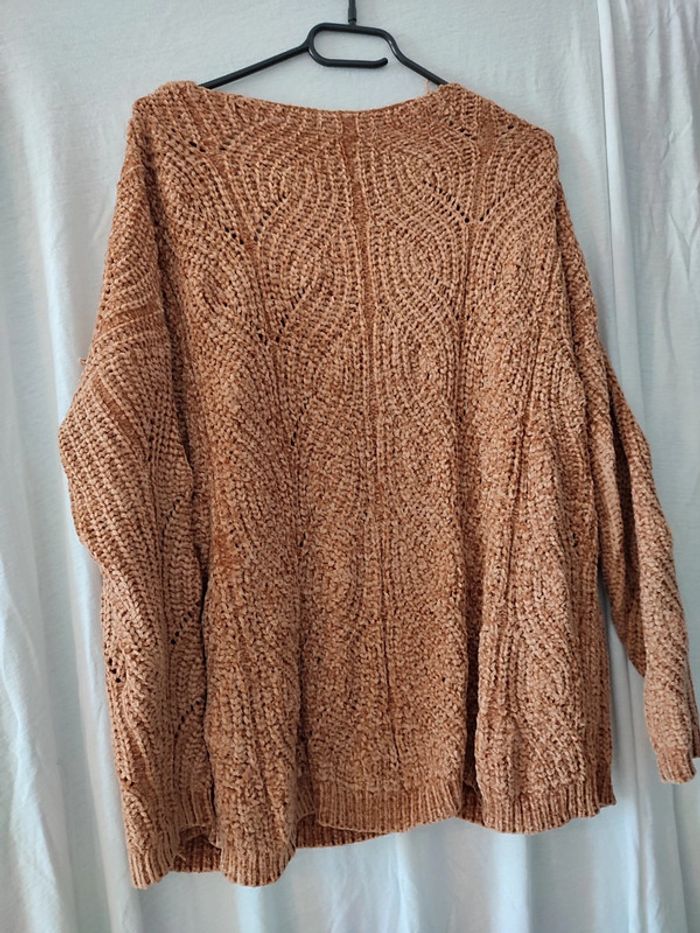 Pull maille chenille couleur Camel - photo numéro 3