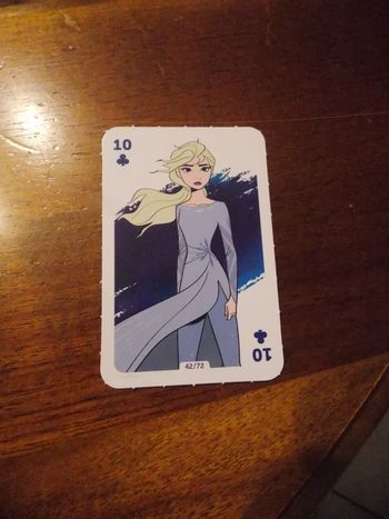 Carte la reine des neiges N°42/72 carrefour Disney
