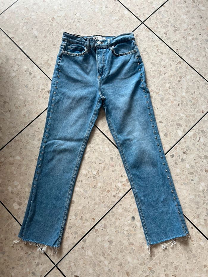 Jean court taille haute taille 36 - Zara - photo numéro 2
