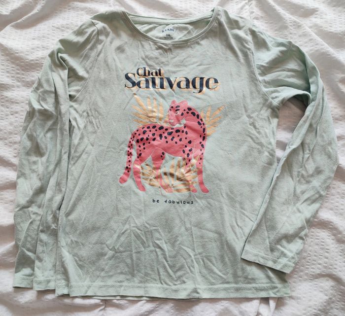 Haut manches longues fille 8 ans / Kiabi