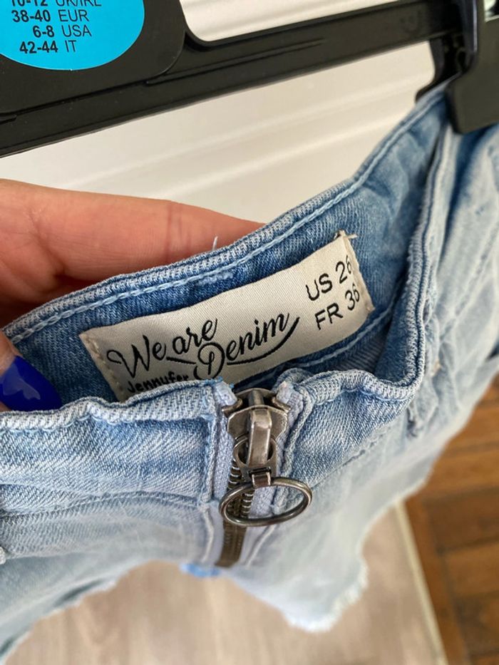 Short en jean taille haute bleu clair S - photo numéro 3