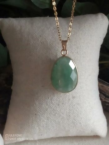 Collier aventurine pierre naturelle à facettes