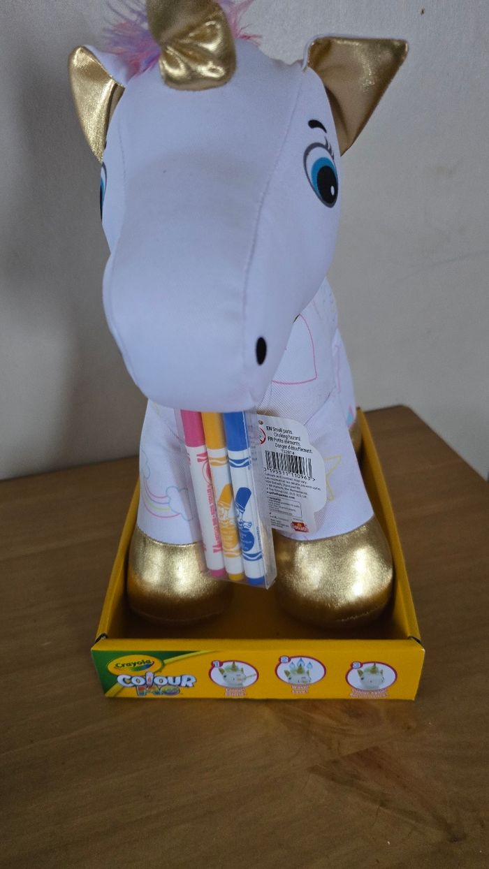 Peluche avec 3 feutres lavable - photo numéro 3