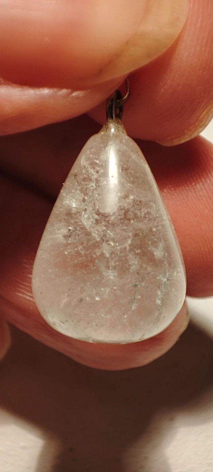 Pendentif goutte transparent white crystal - photo numéro 2