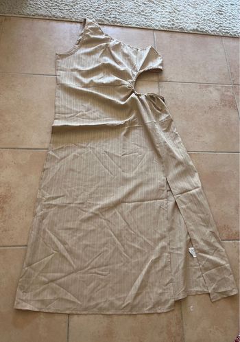 Robe longue beige