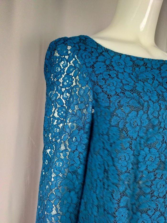 Robe en dentelle bleu nuit – Claudie Pierlot (Exclusivité) - photo numéro 5
