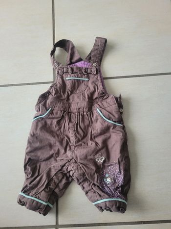 Salopette excellent état  Orchestra Bébé  chaude  3 mois (60cm)  marron violet