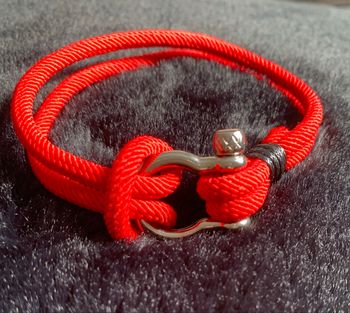 Bracelet cordage rouge