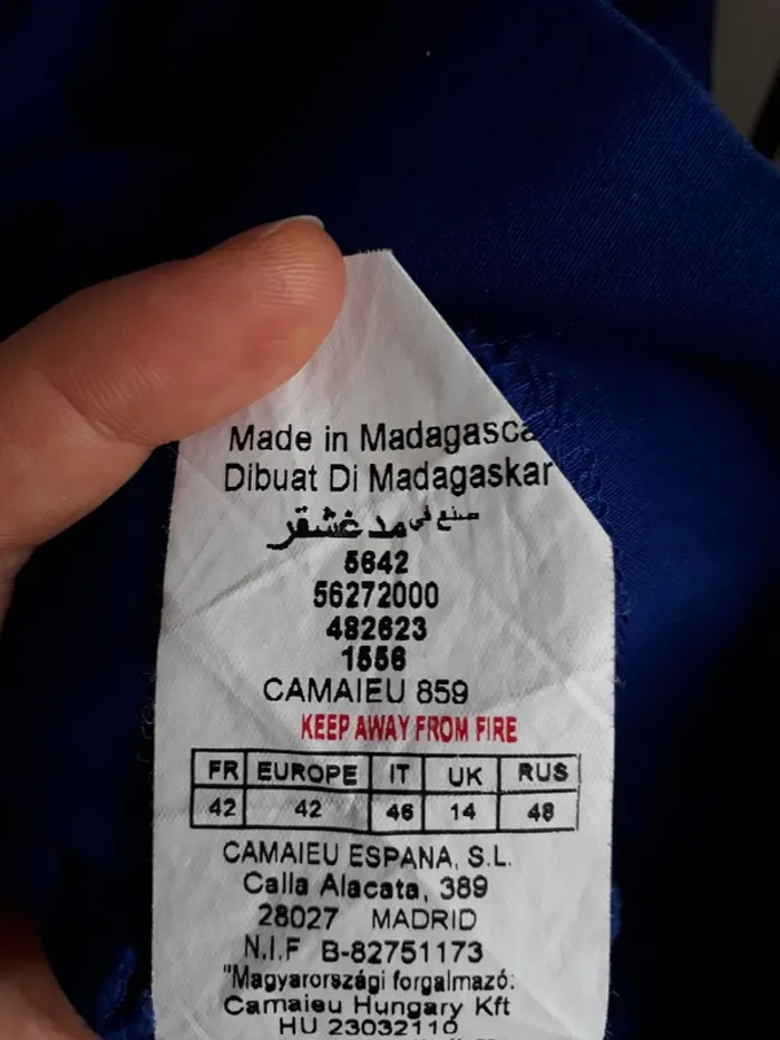 Robe patineuse taille 42 Camaïeu (bleu roi) - photo numéro 5