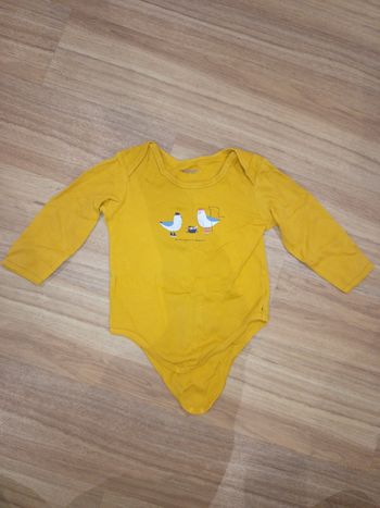 Body manches longues Vertbaudet jaune moutarde