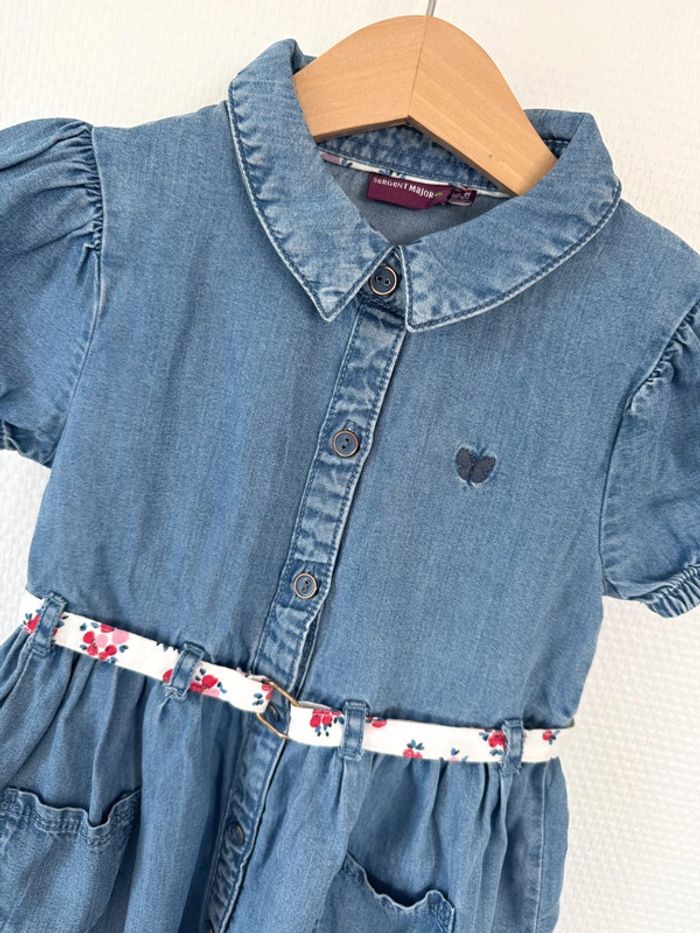 Sergent Major Robe manches courtes couleur jean 2 ans - photo numéro 2