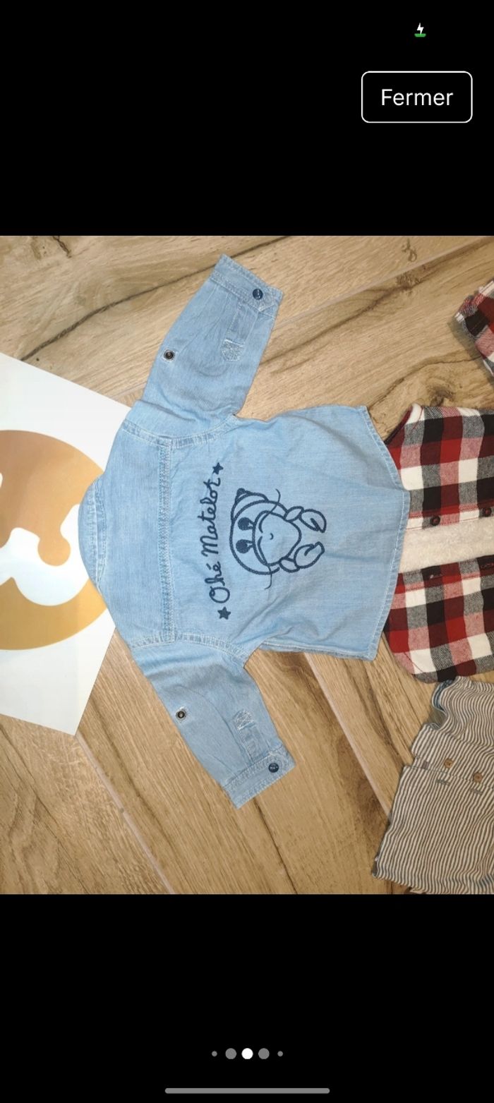 Lot 3 chemises dont une molletonné style sherpa 
Et 1 polo rouge
Parfait état 
Taille 3 mois 59-60cm 
marque orchestra sergent major Kiabi tape à l'oeil - photo numéro 5