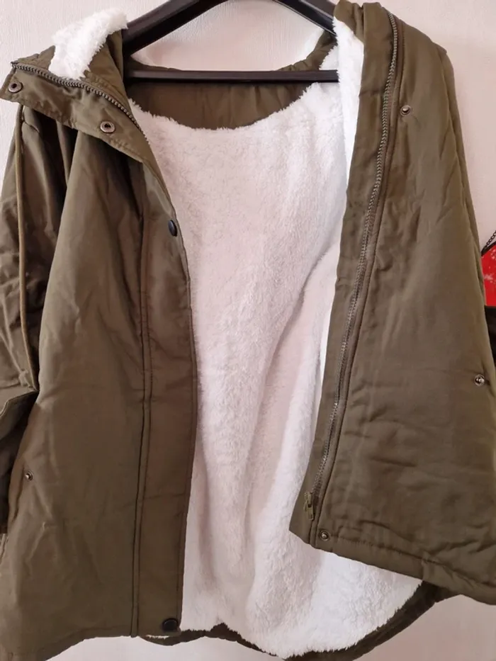 🤗 Magnifique manteau femme kaki T.XL neuf - photo numéro 7