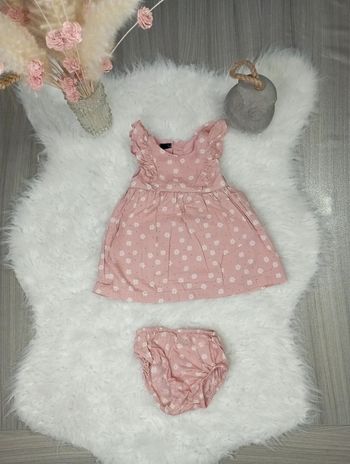 Robe été fleurie + bloomer 6m