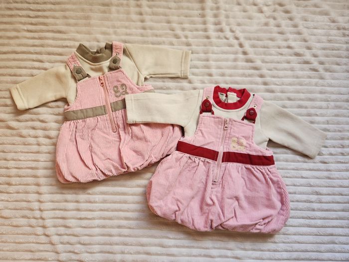 Lot 2 ensembles bébé fille Tom & Kiddy – 6 mois 👗👶